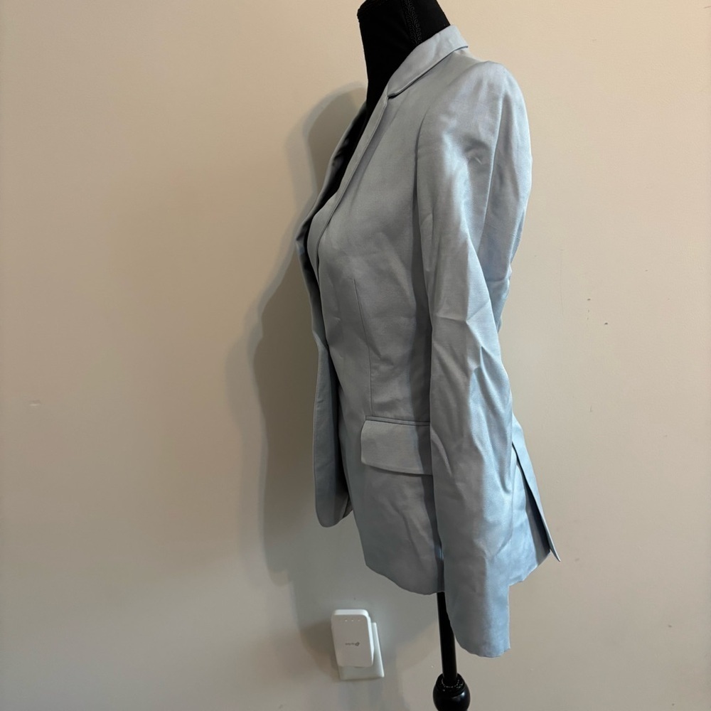 STELLA MCCARTNEY Single-breasted Blazer Jacket In Light Blue Rayon Size 38 - Picture 4 of 10